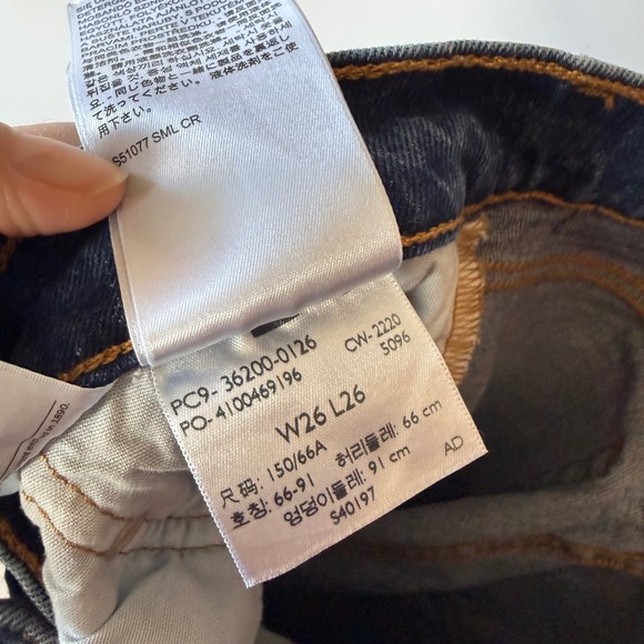 Levi‎ Strauss 501 Original Fit Button Fly Blue Denim Jeans W26 - Picture 7 of 12